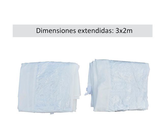 2 Paredes Parte Laterales Tela Oxford Outsunny 295x200 Blanco
