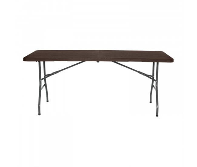 Mesa Plegable Rectangular Efecto Madera Thinia Home Marron