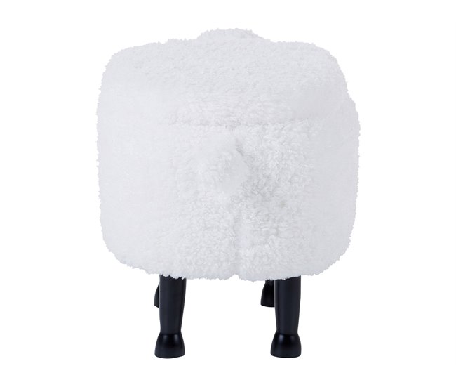 Beliani Puf animal SHEEP Blanco