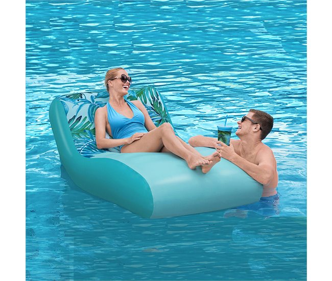 Colchoneta Hinchable Luxury Azul