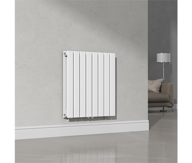 Radiador de panel Nore de Diseño doble capa plano acero Blanco