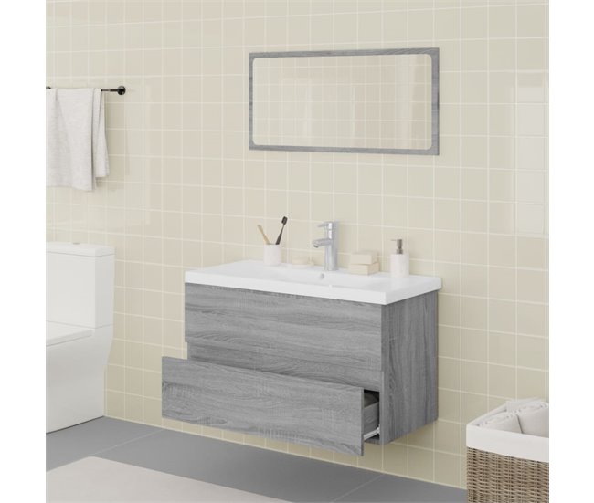 Conjunto De Muebles De Baño Gris