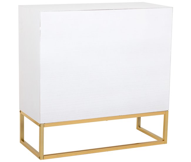 Aparador de madera y metal Blanco