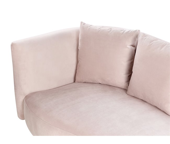 Beliani Chaise longue Terciopelo CHAUMONT Azul Marino