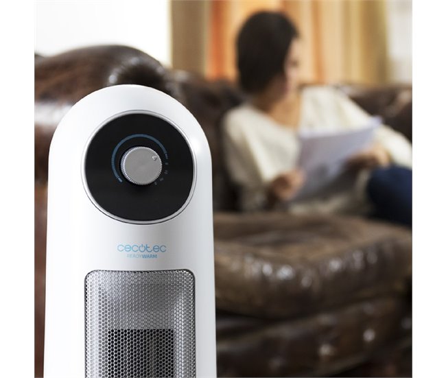 Cecotec Calefactor cerámico de pie Ready Warm 10000 Top Ceramic Blanco