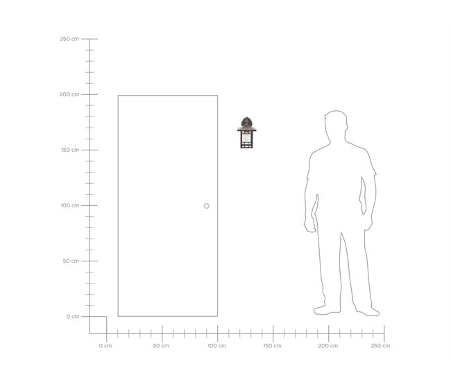 Beliani Lámpara de pared para exteriores HERIOT Negro