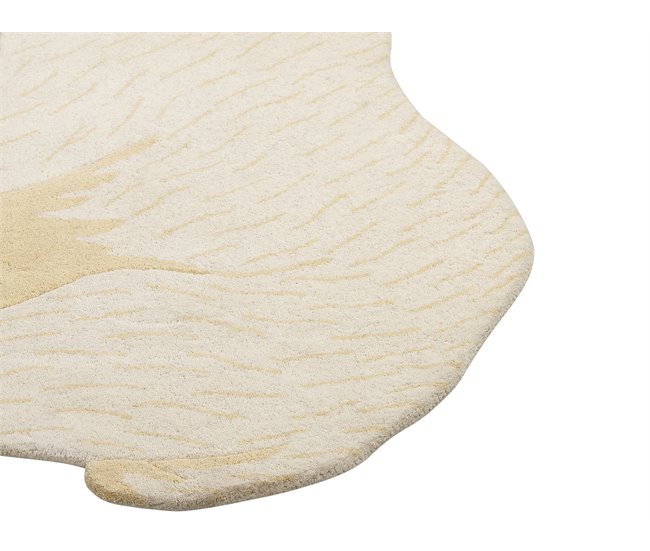 Beliani Alfombra para niños IOREK Blanco/ Beige