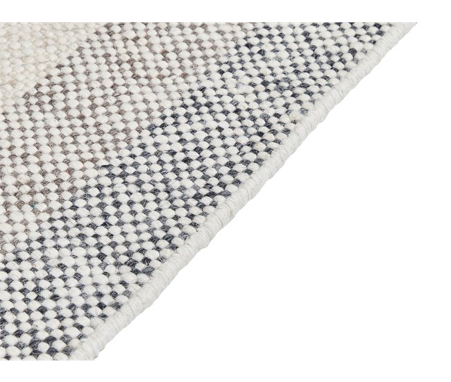 Beliani Alfombra de pelo corto EMIRLER 140x200 Blanco/ Beige