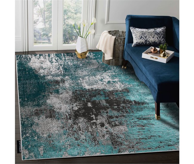 Alfombra DE LUXE moderna 570 vintage - Structural 200x290 Verde