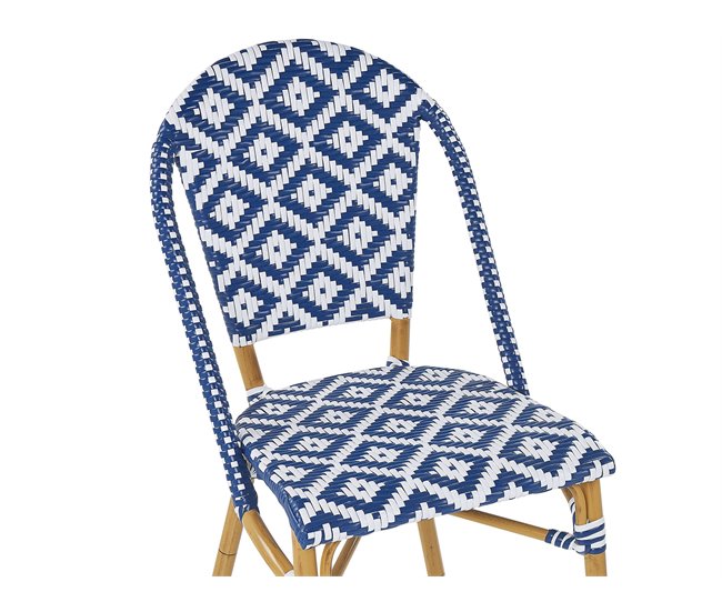 Beliani Conjunto de comedor RIFREDDO Azul Marino