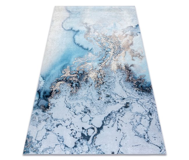 Alfombra lavable ANDRE 2248 Mármol 120x170 Azul
