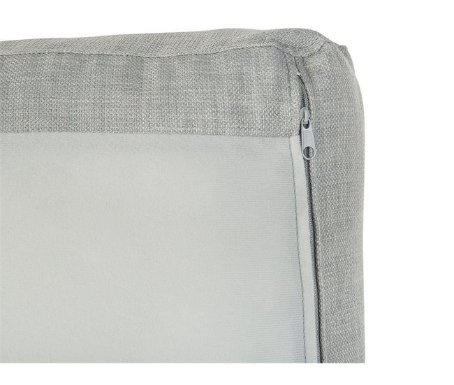 Beliani Sofá esquinero Poliéster KIRUNA Gris Claro