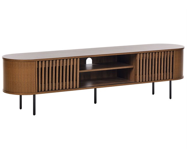 Beliani Mueble TV TAROON Madera Oscura