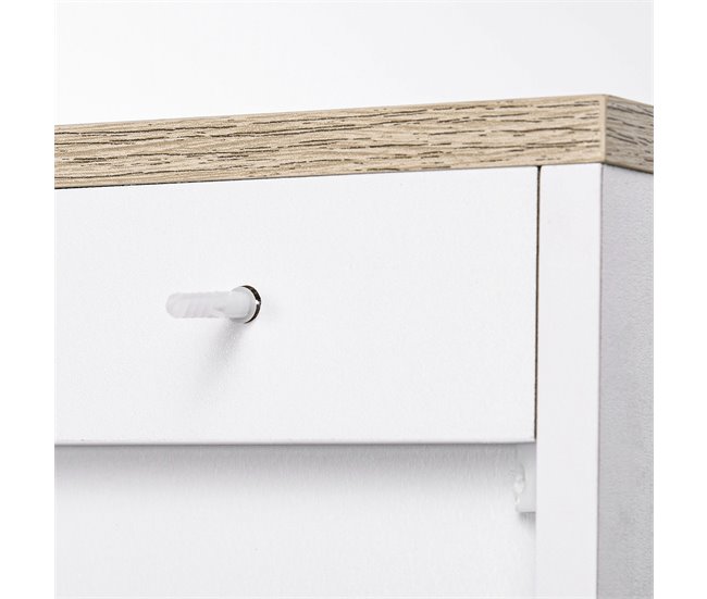 Aparador de Cocina Melamina de Madera HOMCOM 90 Blanco