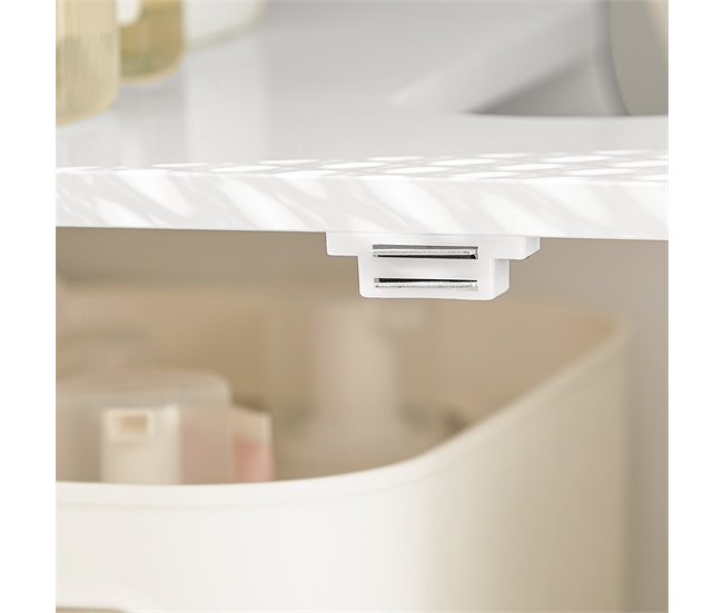 Armario Lavabo con Pie 2 Niveles y 2 Puertas BZR35-W SoBuy Blanco