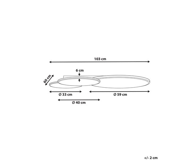 Beliani Lámpara de techo GABRIK Blanco