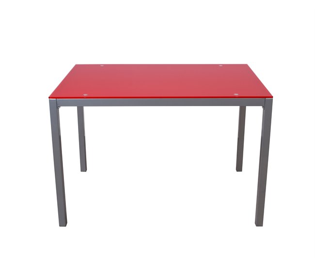 Mesa de cocina fija cristal II Rojo