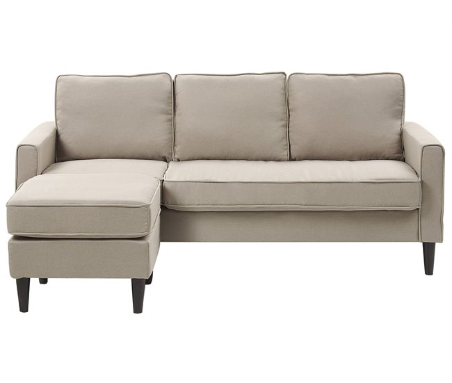 Beliani Sofá de 3 plazas Poliéster AVESTA Azul Marino