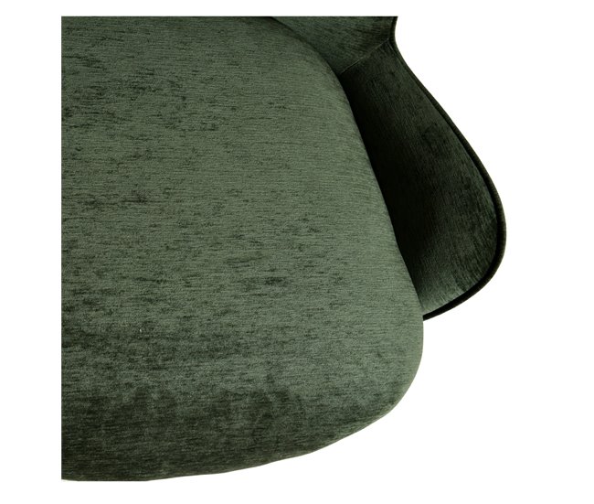ALVIN - Sillón de tela y metal Verde