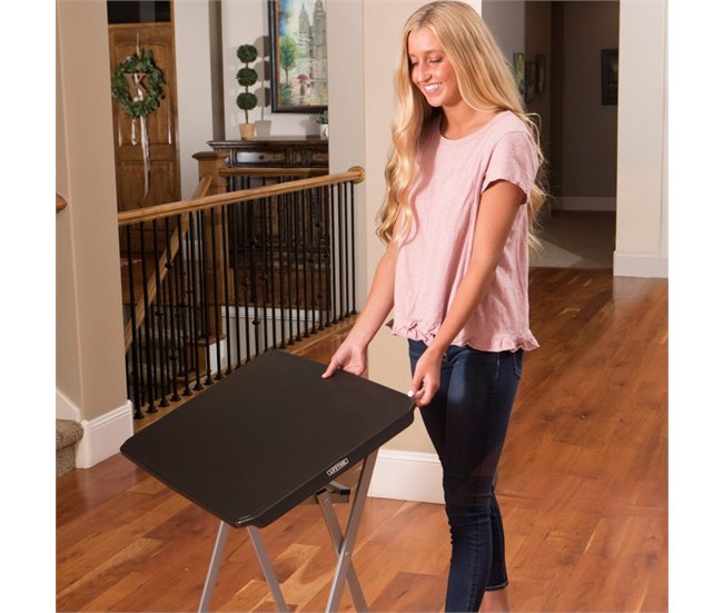 Mesa personal plegable rectangular 75x50,5x66 cm LIFETIME Negro