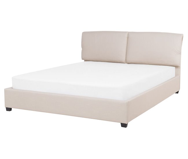 Beliani Cama con somier Poliéster BELFORT 171x212 Beige