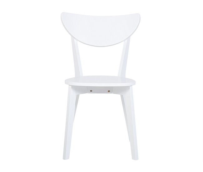 Beliani Conjunto de comedor ROXBY Blanco