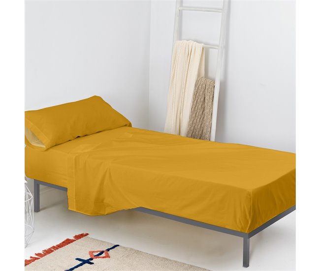 Basic Juego de sábana Mostaza Mostaza