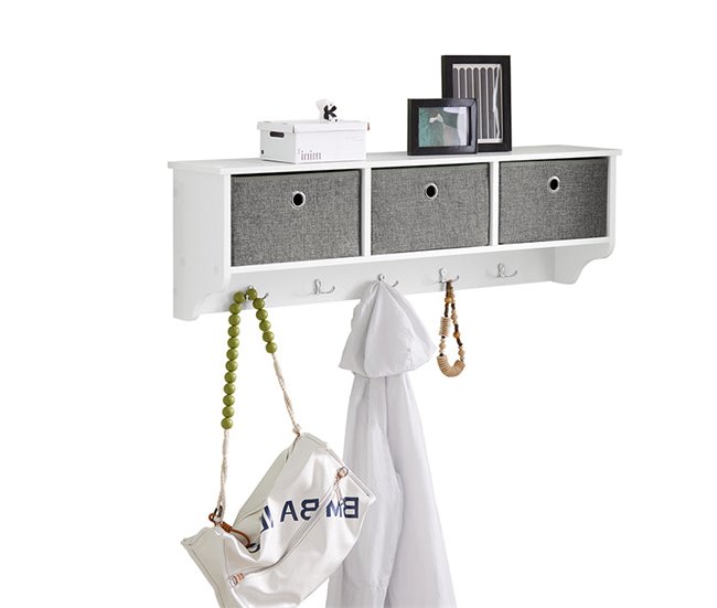 Moderna estantería de Pared FRG282-W SoBuy Blanco