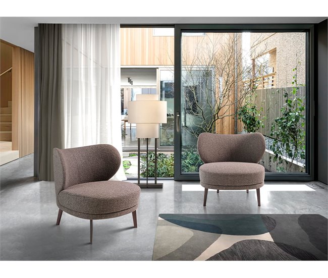 ANGEL CERDA Sillón tela marrón Marron