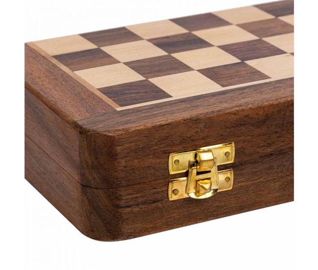 Ajedrez magnético plegable de madera Marron