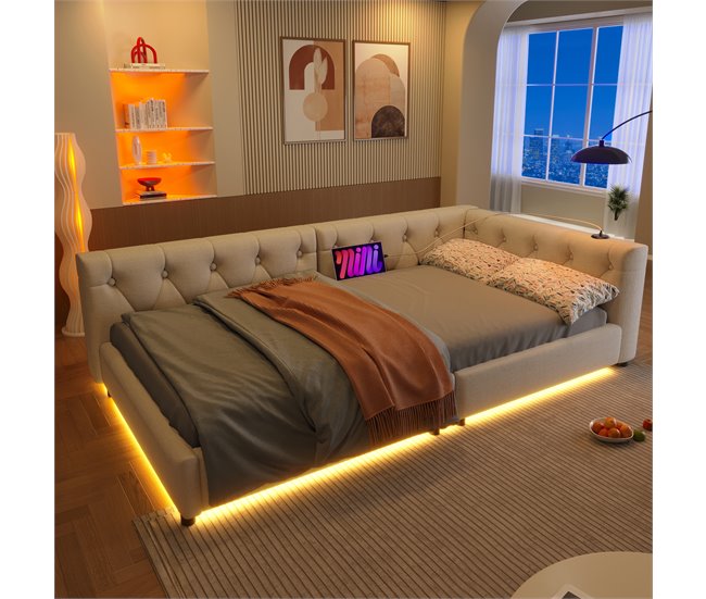 Camas individuales 103x213 Beige