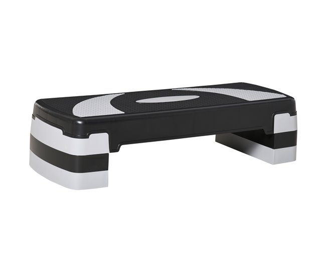 Step Fitness Plástico HOMCOM, deportes y ocio - fitness Negro