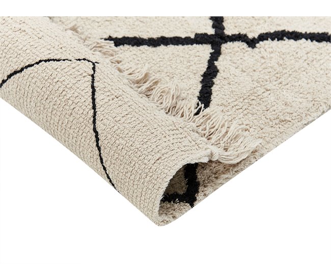 Beliani Alfombra de pelo corto ELDES 160x230 Beige