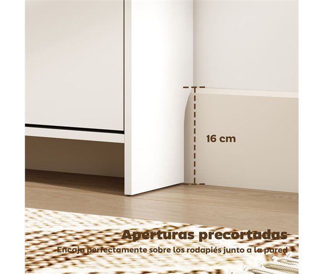 Cubre Radiadores Melamina de Madera, MDF HOMCOM Blanco