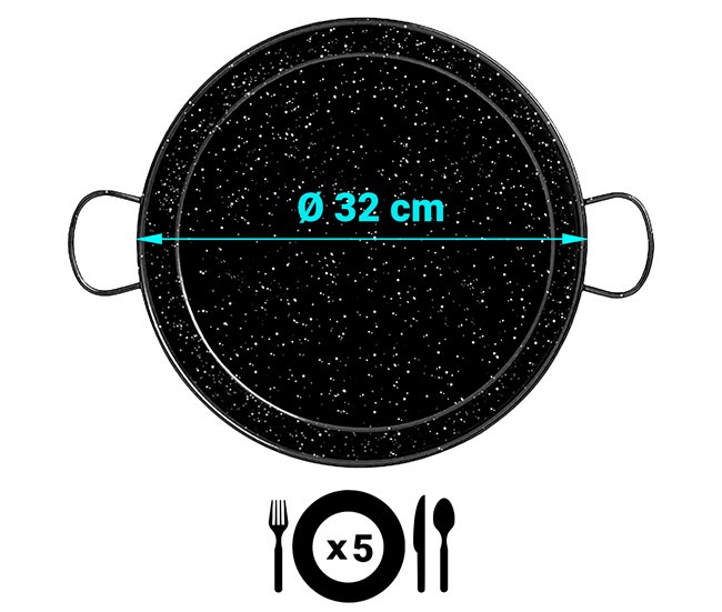 Paellera Briebe Levante Negro