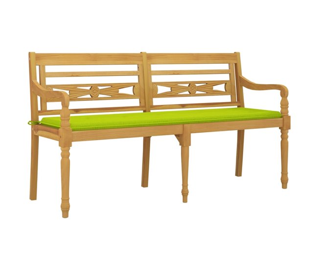 Banco de madera batavia con cojín 150x51 Antracita