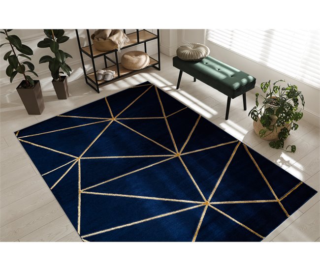 Alfombra EMERALD exclusivo 1013 glamour 120x170 Azul