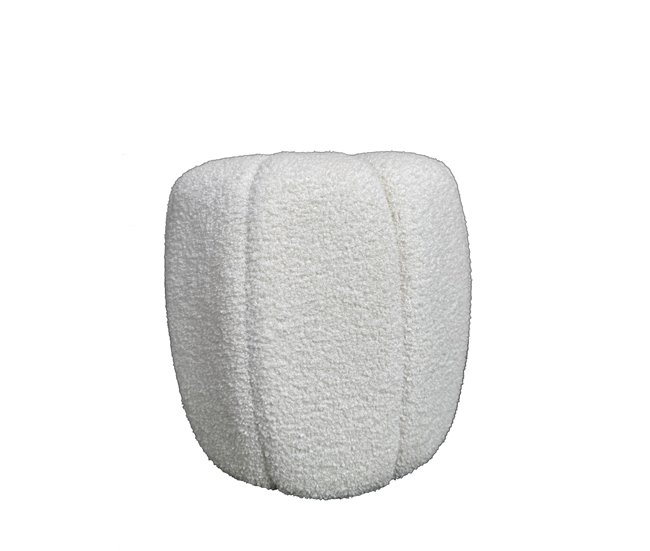 Puff redondo GAEL 42x42cm color blanco Beige
