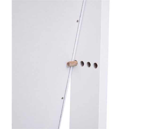 Joyero de Pie con Espejo MDF HOMCOM, hogar - decoración hogareña Blanco
