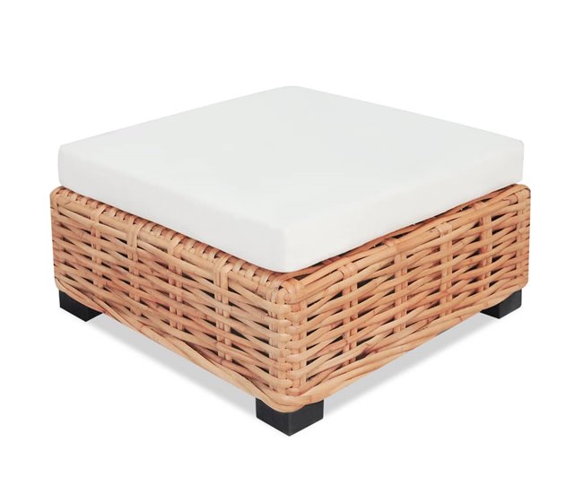 Juego de sofás de 27 piezas ratán natural Marron