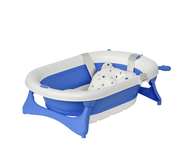 Bañera para Bebé Plegable PP, TPE HOMCOM Azul