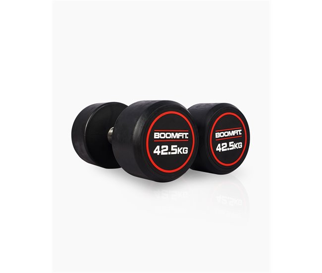 Mancuernas Redondas 42,5Kg (Pareja) - BOOMFIT Negro