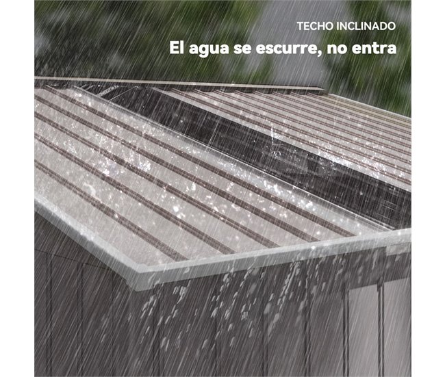 Caseta de Jardín Acero Galvanizado Outsunny Gris