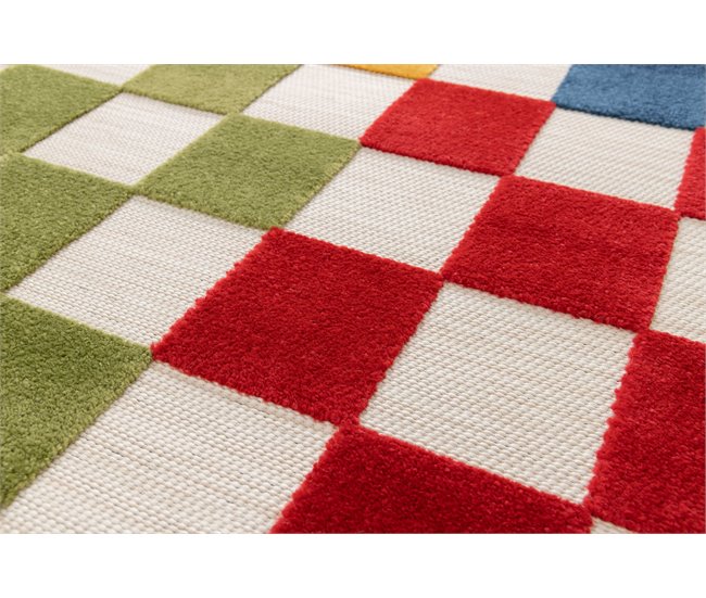 Alfombra geométrica con relieve de interior/exterior MILA - ATTICGO 120x170 Multicolor