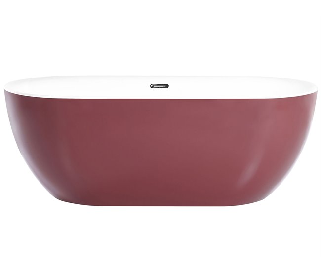 Beliani Bañera independiente CARRERA 80x170 Rojo