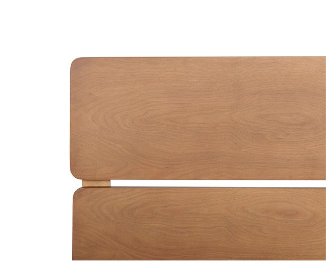 Beliani Cama LED Madera de caucho BOISSET 165x205 Marron
