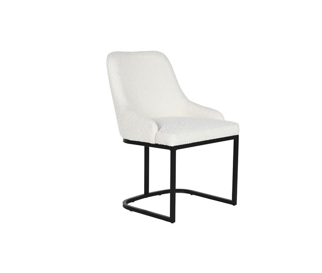 Conforama Silla de Comedor Home ESPRIT Blanco Negro 54 x 61 x 82