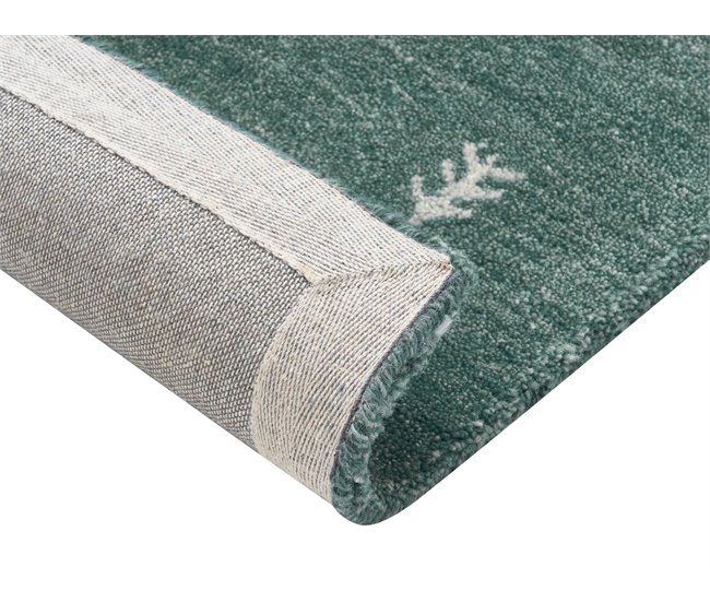 Beliani Alfombra de pelo corto CALTI 200x300 Verde Oscuro