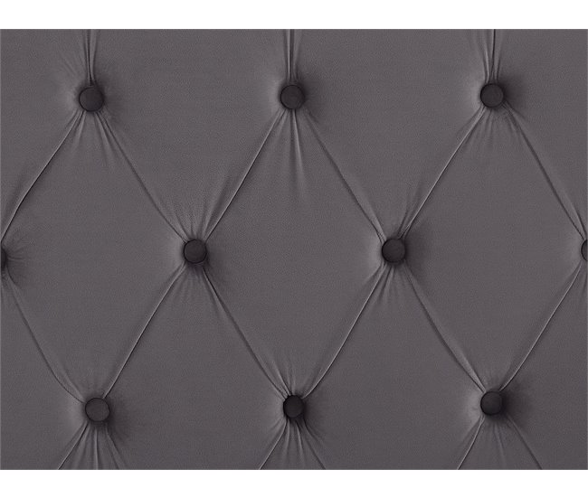 Beliani Cama con somier Terciopelo LUBBON 209x215 Gris
