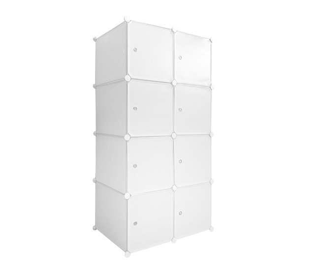 Armario Vestidor Cube Personalizable Boxed Simply 8 Cubos/Puertas Blanco